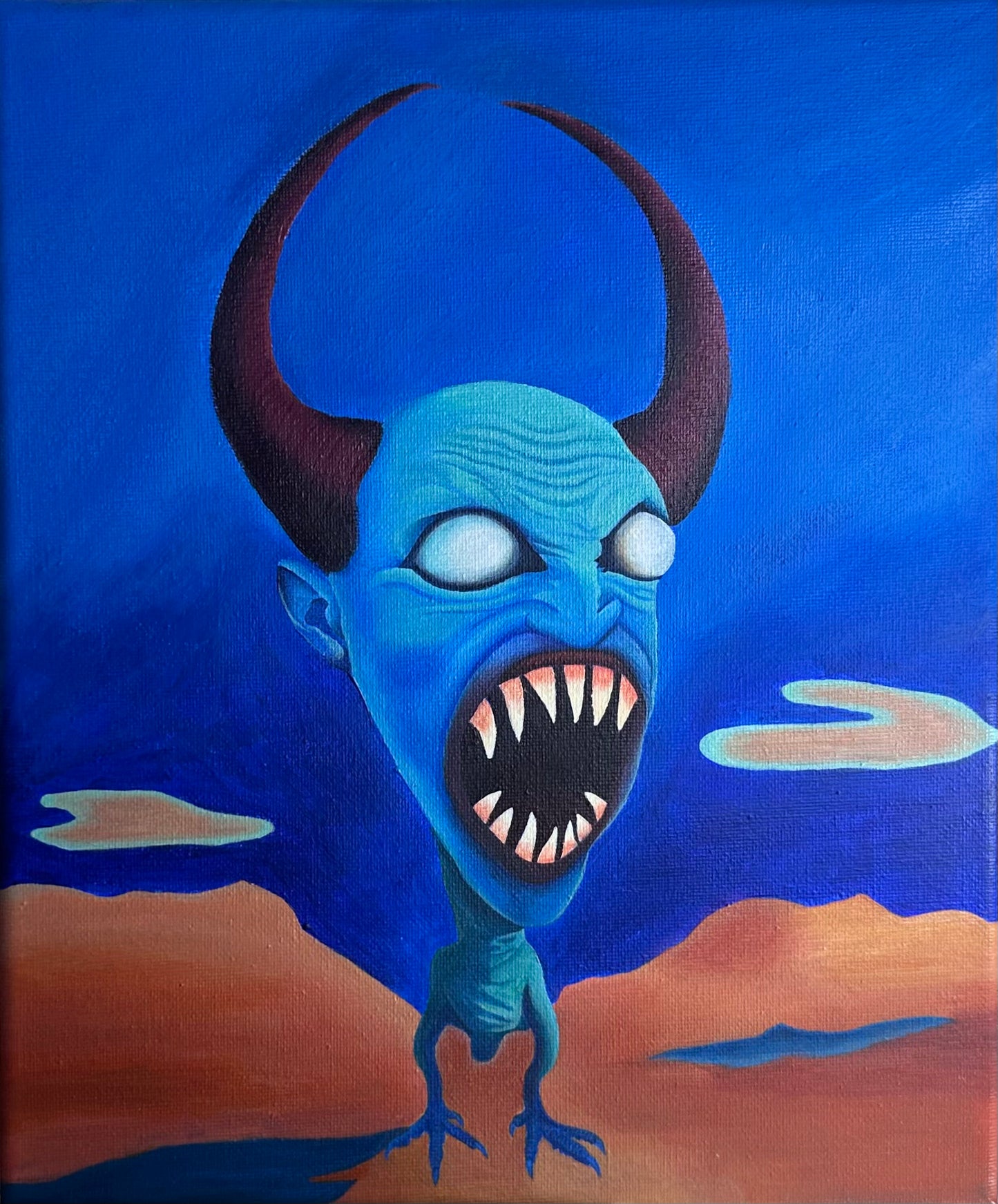 “Pretty Prick”, Acrylic on Canvas, 25.4 x 31.5cm (Framed)