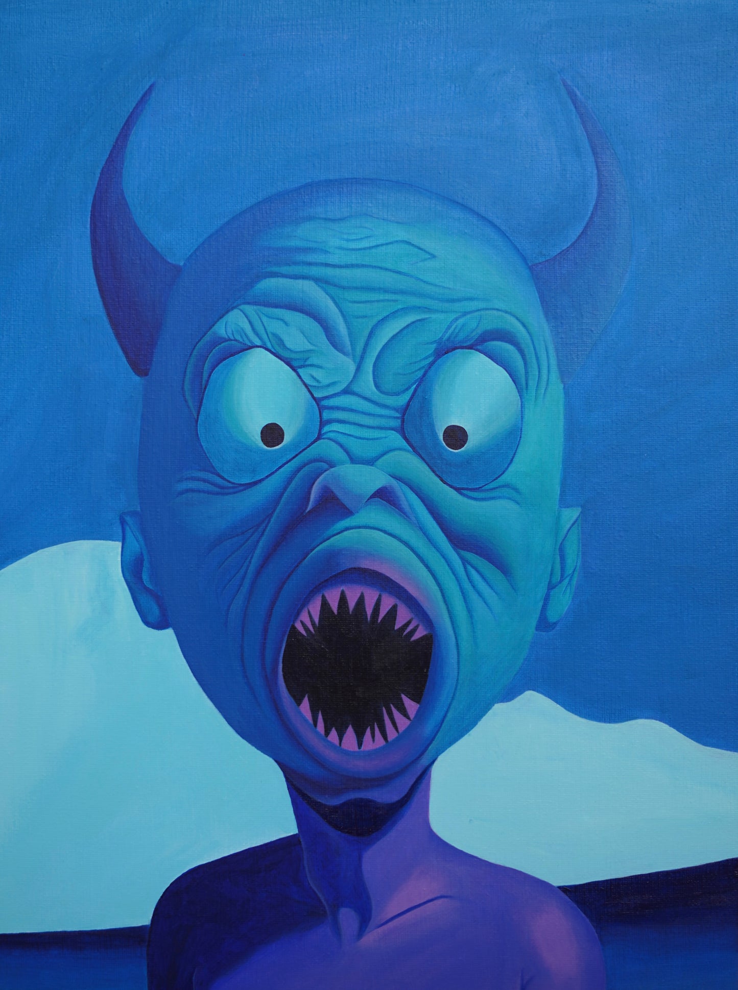 "SUBJECT
666", Acrylic on Canvas,
30.4 X
40.6 CM, 2024
